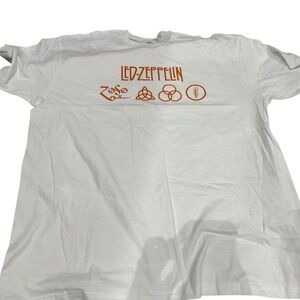 Led Zeppelin White Band Tee T-Shirt Graphic Tee Size 2XL NWOT
